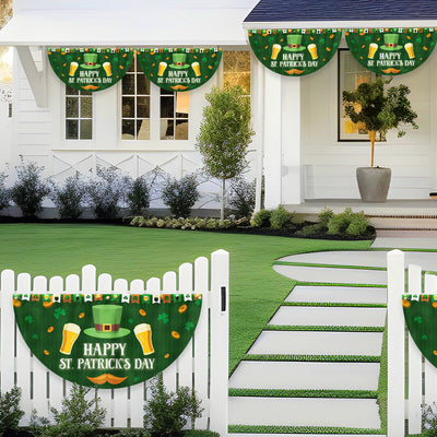 Happy St. Patrick's Day Non-Pleated Fan Flag