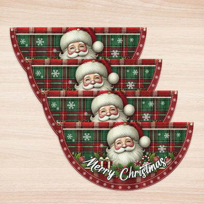 Santa Claus Merry Christmas Non-Pleated Fan Flag