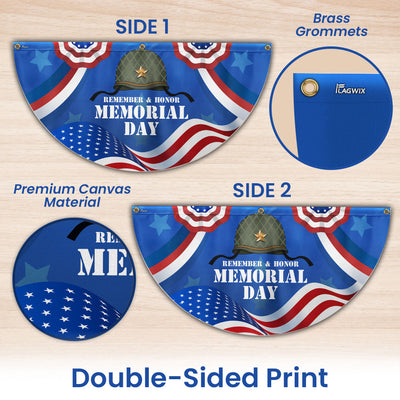 Veterans Day Memorial Day American Non Pleated Fan Flag