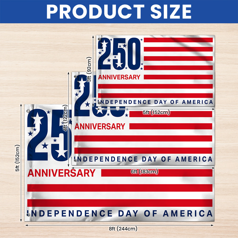 Flagwix American Flag - 250 Anniversary Independence Day of America 4th Of july Grommet Flag