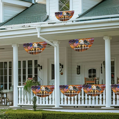 Thank You Veterans, American Eagle Memorial Day, Veterans Day Non-Pleated Fan Flag