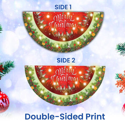Santa Claus Merry Christmas Solar Led Fan Flag