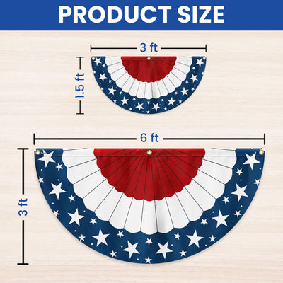 Flagwix American Flag - Patriotic Non-Pleated Fan Flag