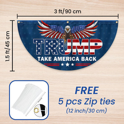 Trump Take America Back Non-Pleated Fan Flag