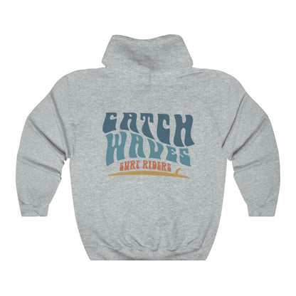Catch Waves Sunset Surfer Hoodie – Oversized Beach Sweatshirt - Image 8