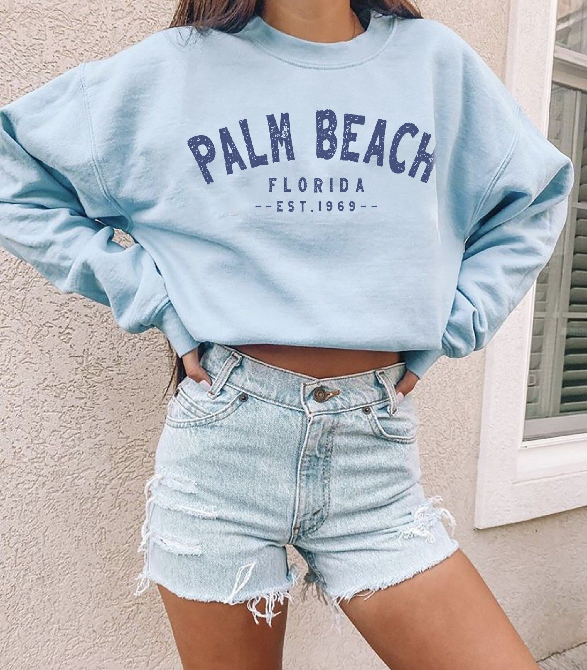 Florida Beach Oversized Sweatshirt – Palm Beach Crewneck