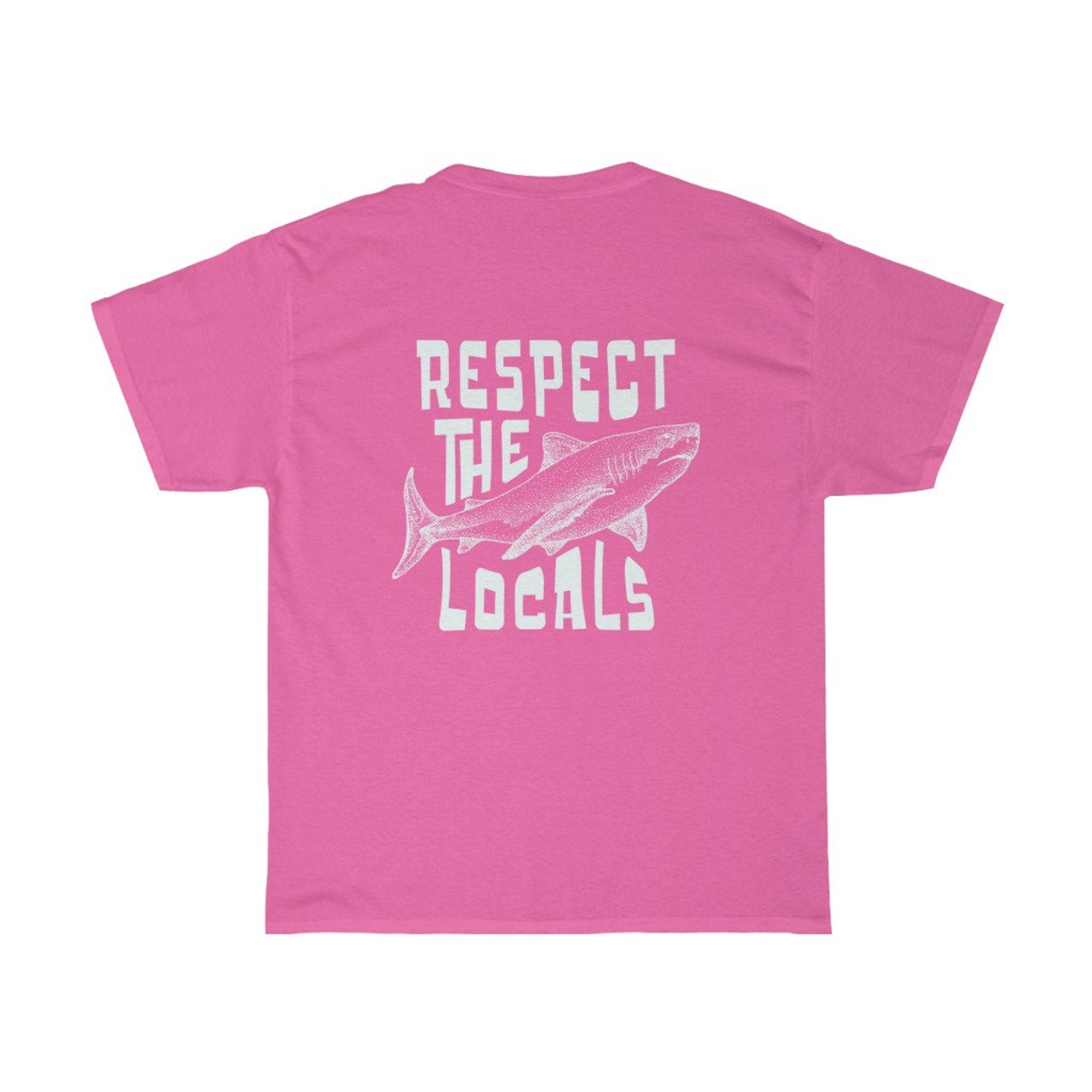Respect Local Oversized Beach Tee – Preppy Surf Shark Shirt - Image 4