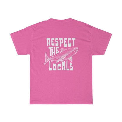 Respect Local Oversized Beach Tee – Preppy Surf Shark Shirt - Image 4