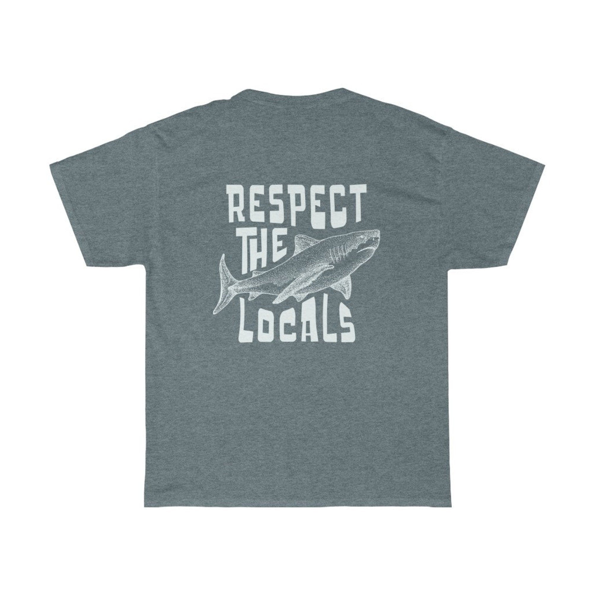 Respect Local Oversized Beach Tee – Preppy Surf Shark Shirt - Image 5