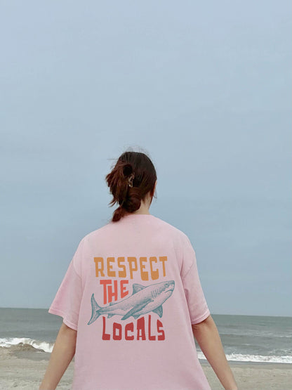 Respect the Local Surf Tee – Oversized Beach Graphic Shirt - Image 2