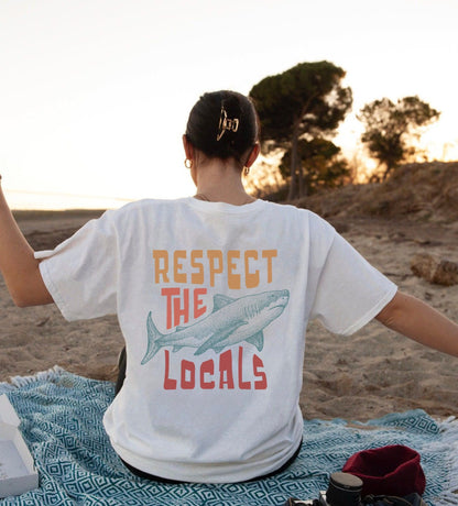 Respect the Local Surf Tee – Oversized Beach Graphic Shirt