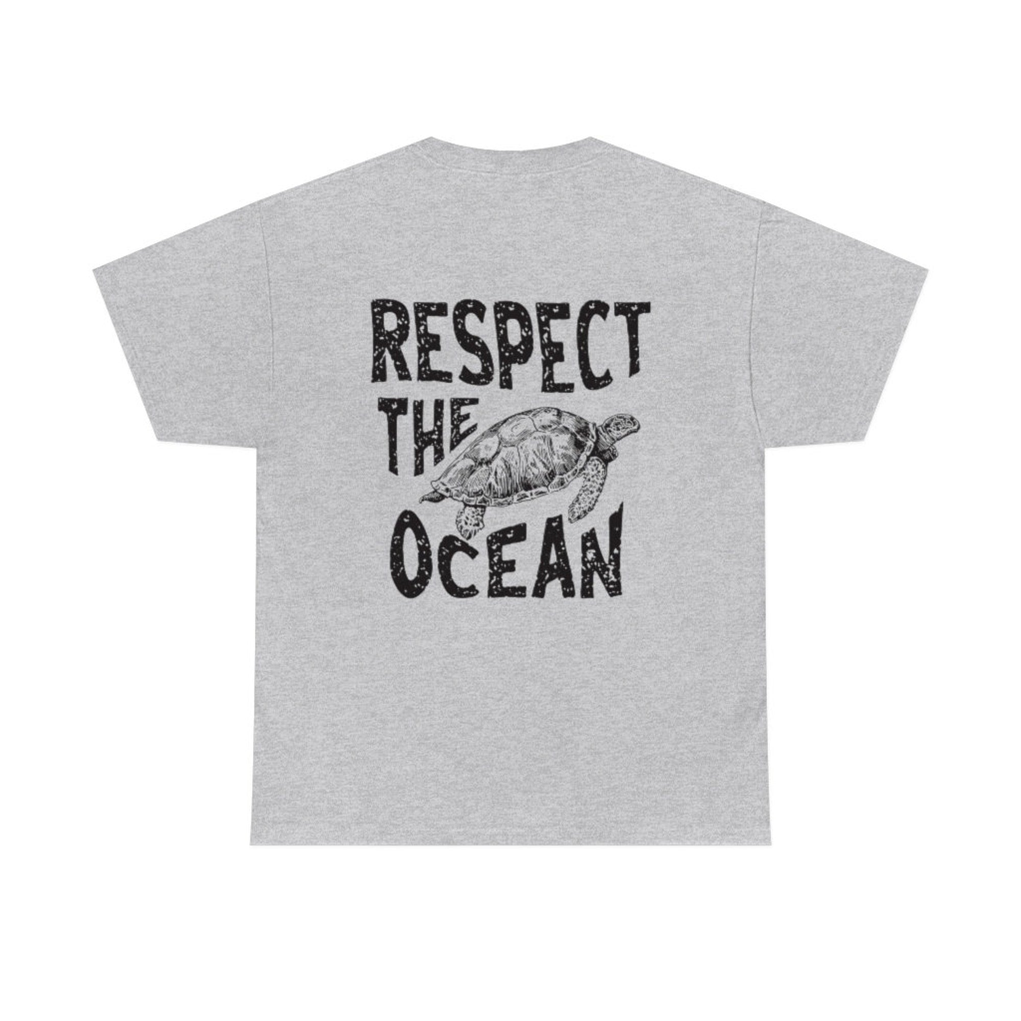 Respect the Ocean Graphic Tee – Unisex Beach & Surf Shirt - Image 7