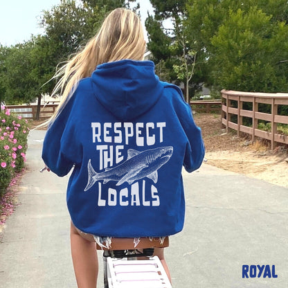 Respect the Locals Shark Surf Hoodie (Front & Back Print) - Image 8