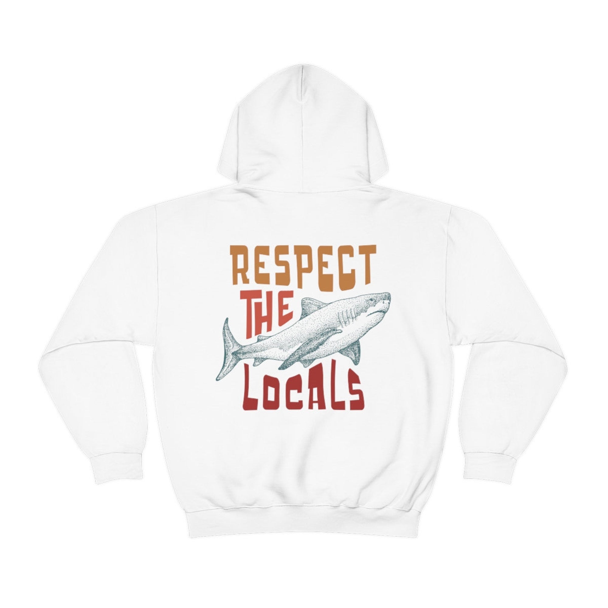 Respect The Local Shark Print Hoodie (Front & Back) - Image 3