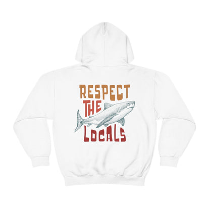 Respect The Local Shark Print Hoodie (Front & Back) - Image 3