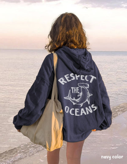 Hammerhead Shark Hoodie – Respect Local Ocean Sweatshirt