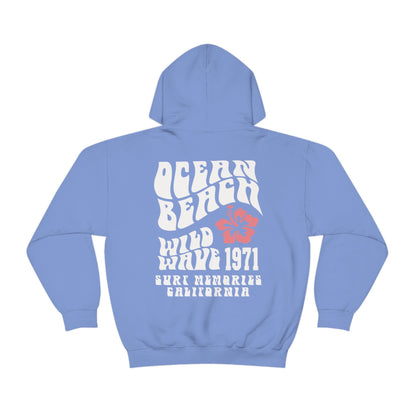 Ocean Beach California Surf Hoodie (Front & Back Print) - Image 7