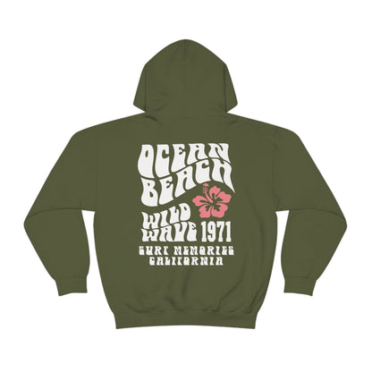 Ocean Beach California Surf Hoodie (Front & Back Print) - Image 10