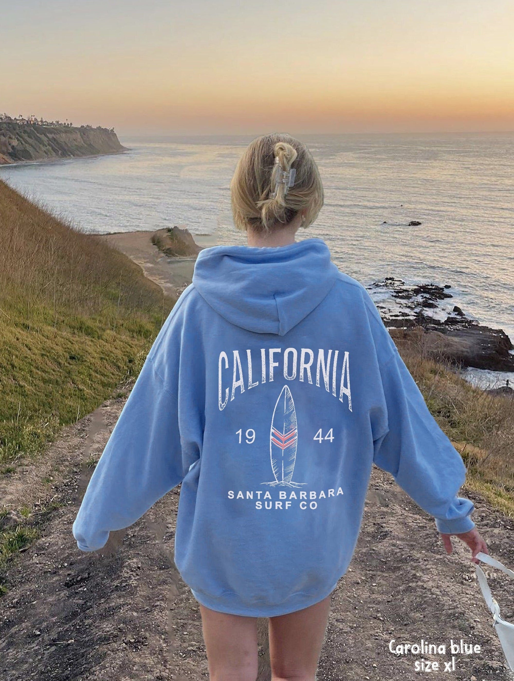 Cali Surf Oversized Hoodie – Cozy California Beach Sweatshirt