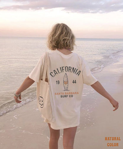 California Surf Co Oversized Tee – Beachy Aesthetic Shirt
