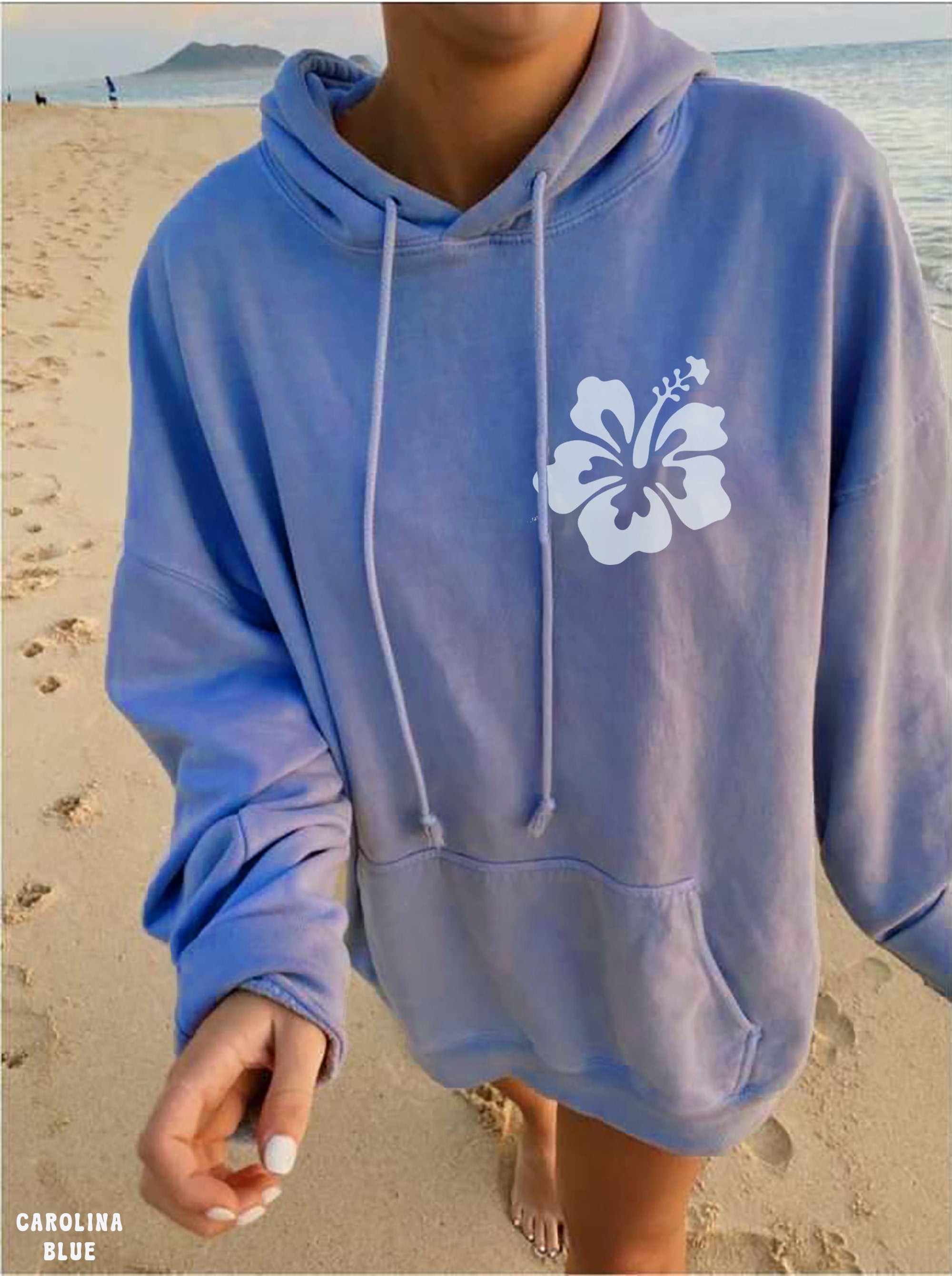 Ocean Beach California Surf Hoodie (Front & Back Print) - Image 2