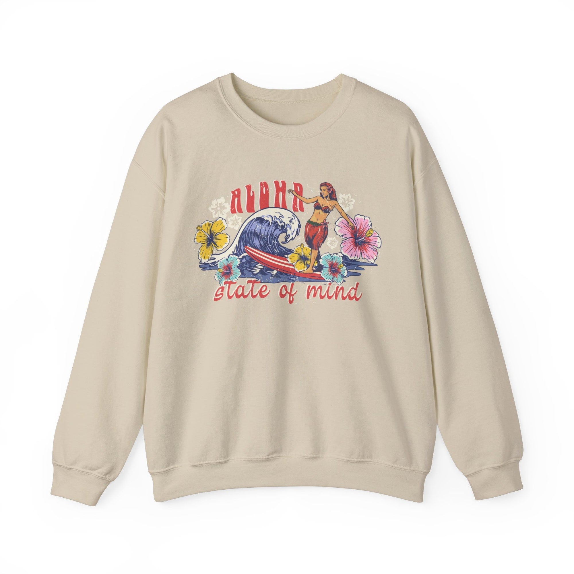 Retro Aloha Hawaii Hibiscus Crewneck Sweatshirt - Image 4