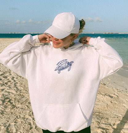 Respect the Locals Sea Turtle Coastal Hoodie - Image 2