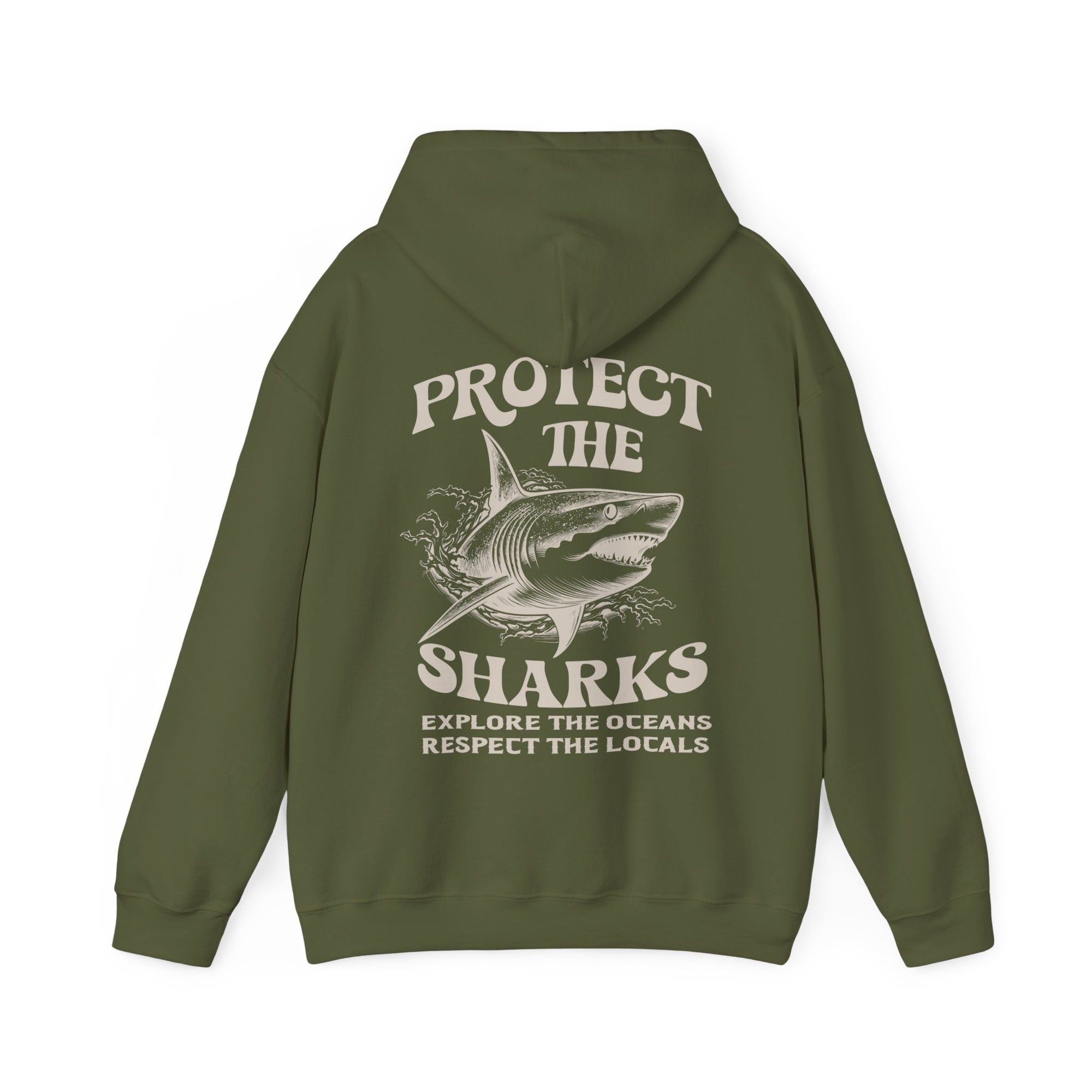 Protect the Sharks Hoodie – Cozy Surf & Ocean Lover Sweatshirt - Image 8