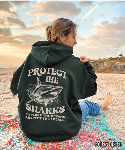 Protect the Sharks Hoodie – Cozy Surf & Ocean Lover Sweatshirt
