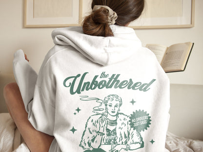 Unbothered Book Club Hoodie – Retro Bookish Antisocial Read - Image 5