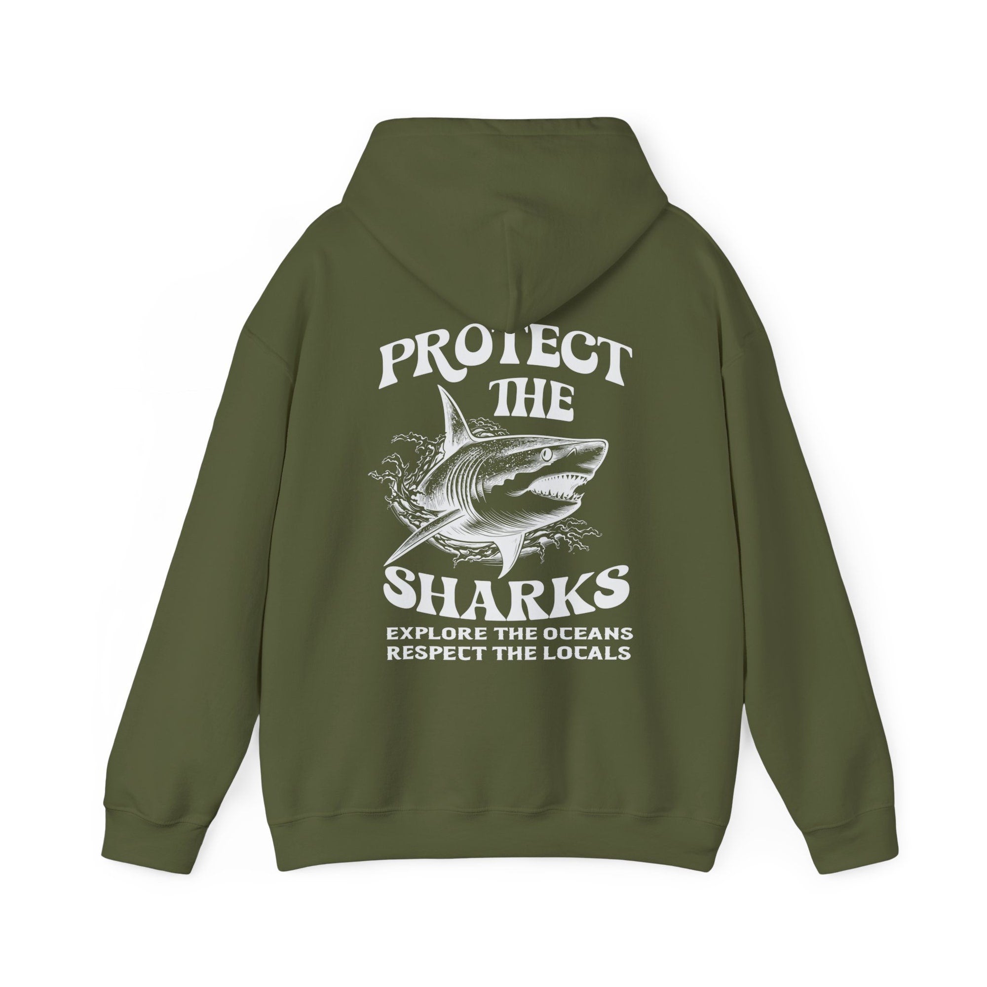 Protect the Sharks Hoodie – Retro Ocean Conservation Sweatshirt - Image 7