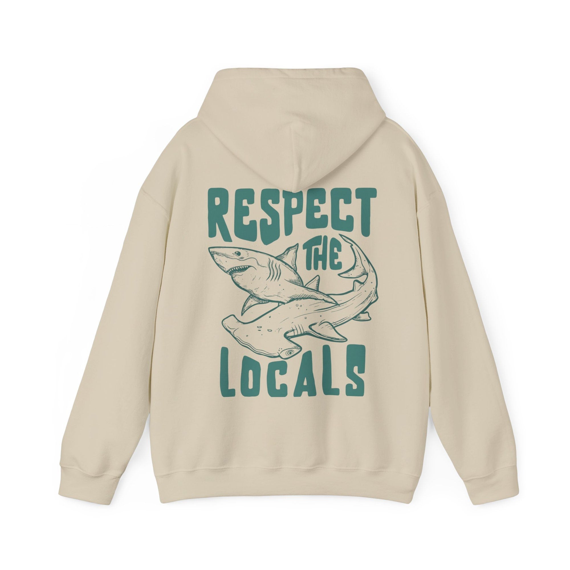 Respect the Local Sharks Hoodie – Cozy Ocean Lover Sweatshirt - Image 6