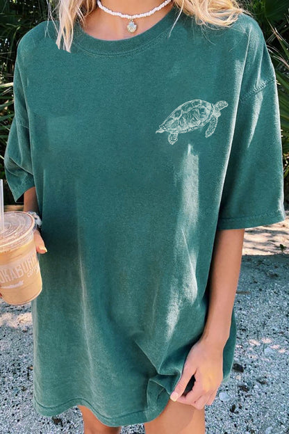 Respect The Locals Sea Turtle Comfort Colors T-Shirt - Image 3