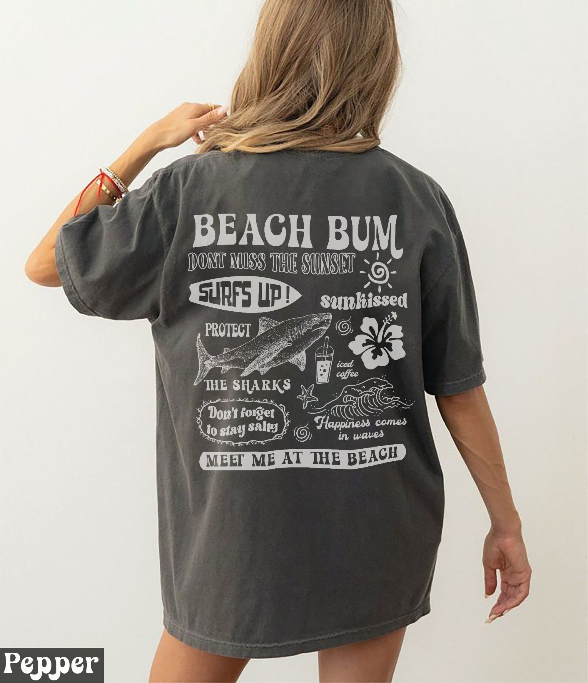 Beach Bum Comfort Colors Tee – Coconut Girl Surf Shirt - Image 4