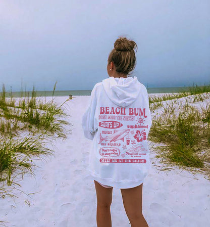 Sunset Beach Hoodie – Oversized Cozy Surf Sweatshirt - Image 3