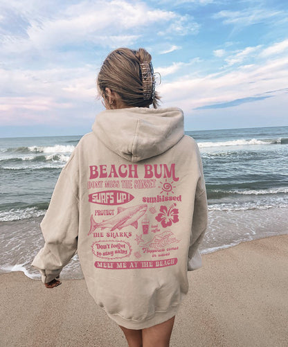 Sunset Beach Hoodie – Oversized Cozy Surf Sweatshirt - Image 5