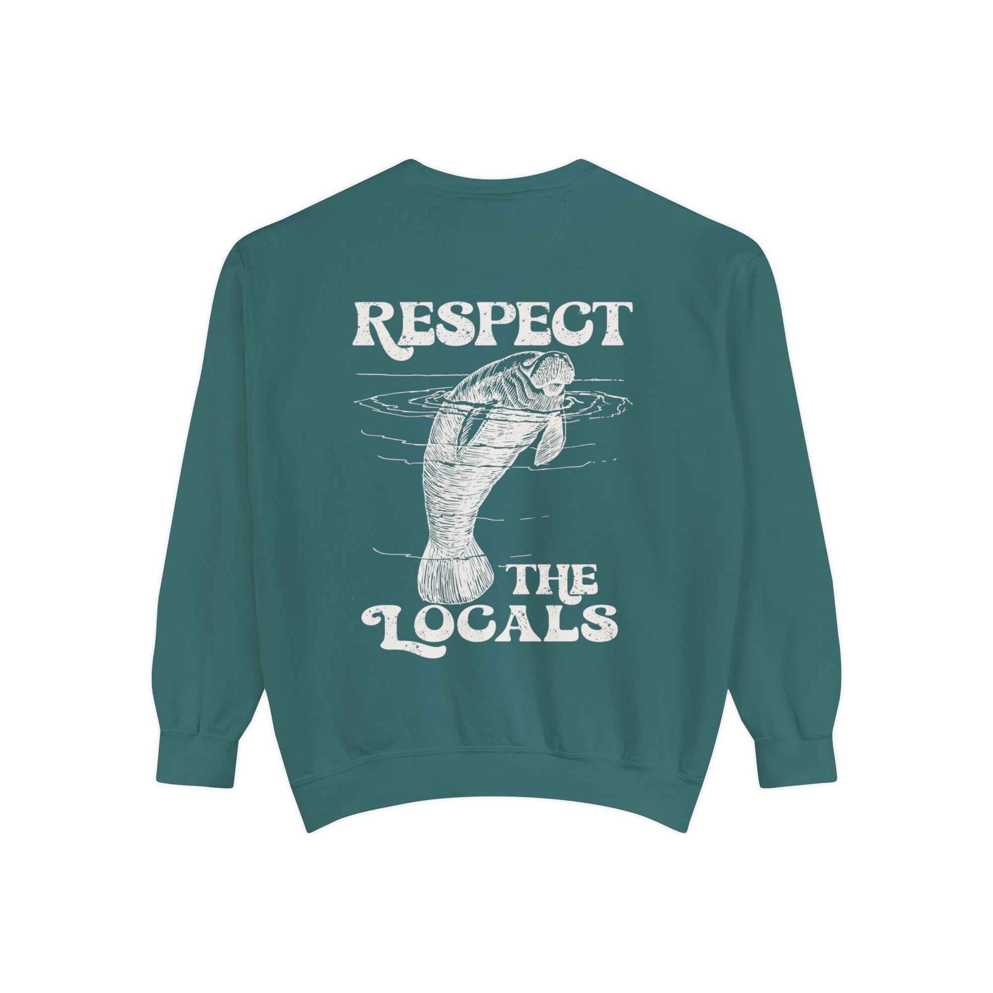 Manatee “Respect the Locals” Comfort Colors Crewneck Sweatshirt - Image 4