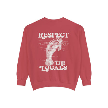 Manatee “Respect the Locals” Comfort Colors Crewneck Sweatshirt - Image 6