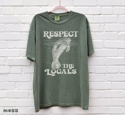 Save the Manatees Comfort Colors Ocean Tee | Respect the Locals - Image 7