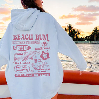 Sunset Beach Hoodie – Oversized Cozy Surf Sweatshirt