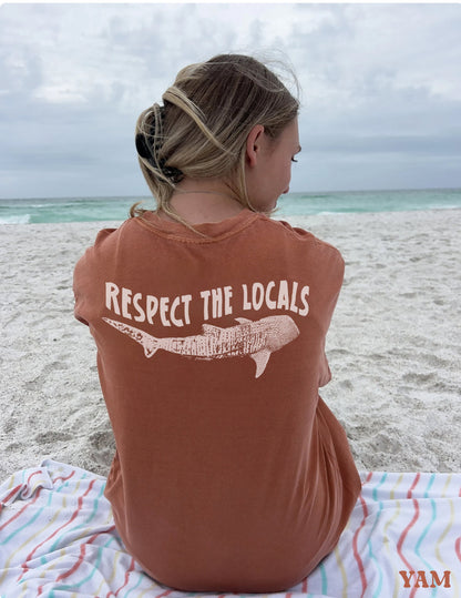 Whale Shark Comfort Colors Tee – Respect the Locals Beach Shirt - Image 4
