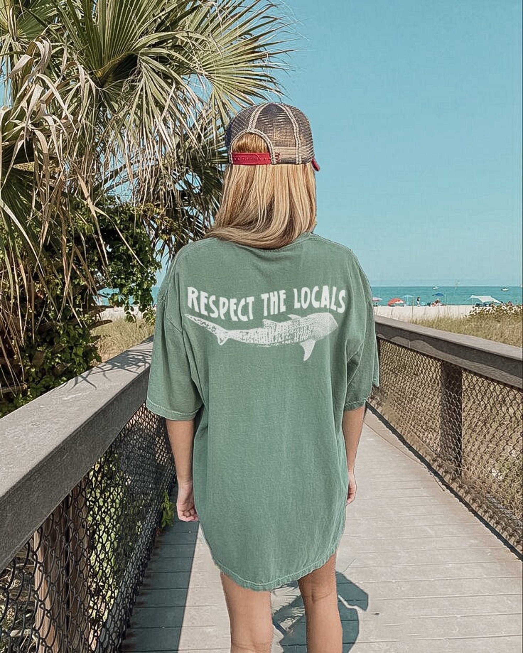 Whale Shark Comfort Colors Tee – Respect the Locals Beach Shirt