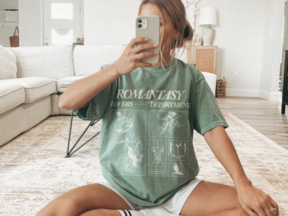 Romantasy Lovers Dept. Morally Grey Bookish Shirt - Image 2