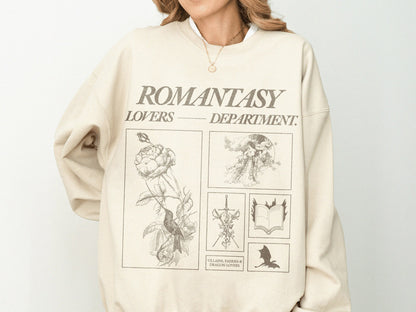Romantasy Lovers Department Sweatshirt – Morally Grey Reader - Image 4