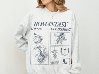 Romantasy Lovers Department Sweatshirt – Morally Grey Reader - Image 5