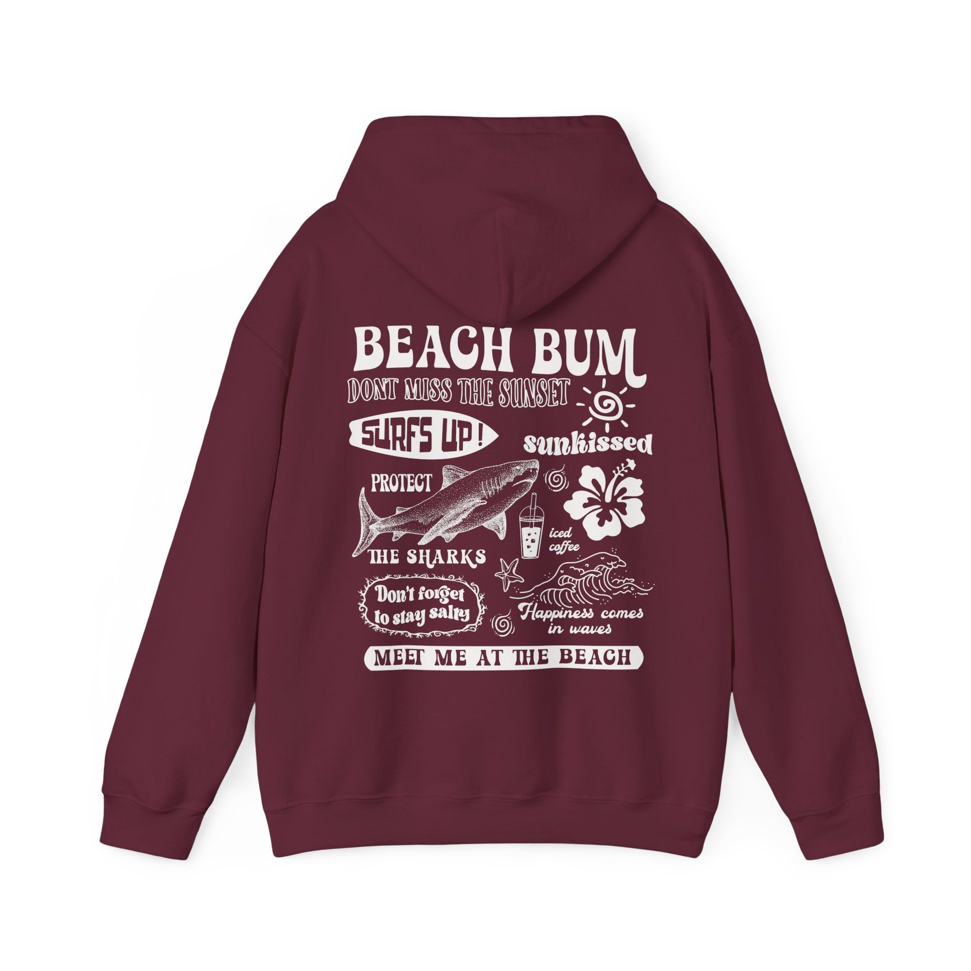 Beach Bum Hoodie – Y2K Surf Graphic Preppy Sweatshirt - Image 5