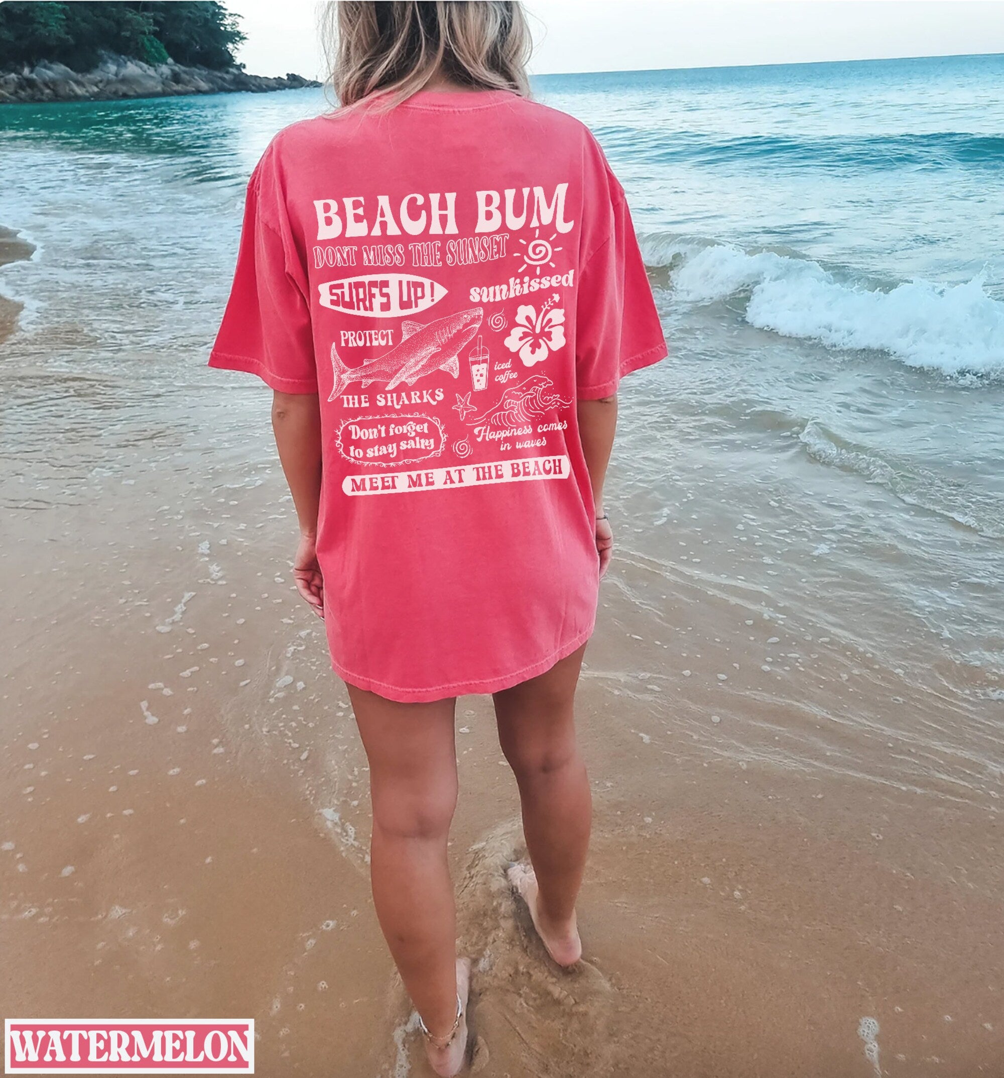 Beach Bum Comfort Colors Tee – Coconut Girl Surf Shirt - Image 3