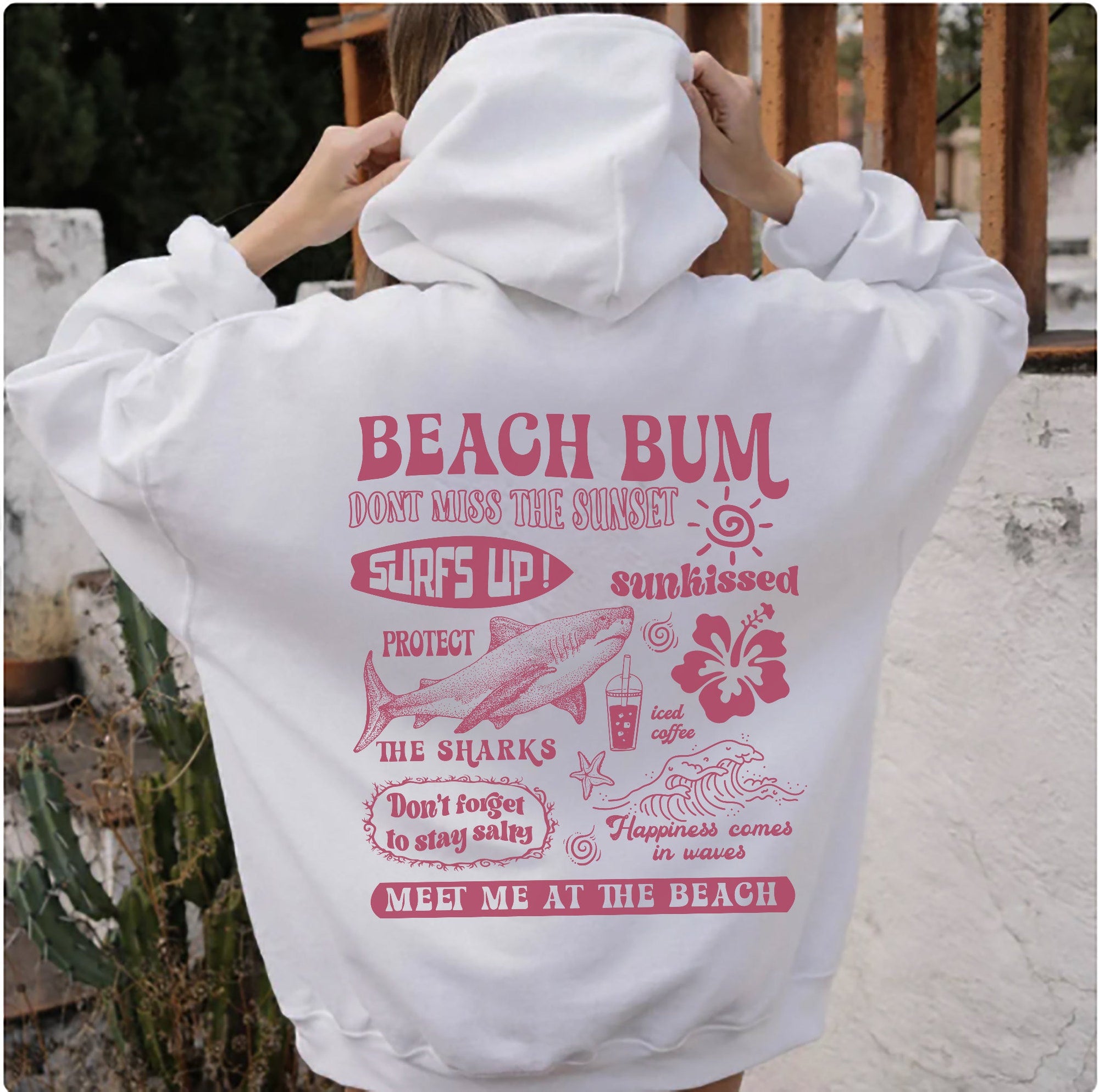 Sunset Beach Hoodie – Oversized Cozy Surf Sweatshirt - Image 4