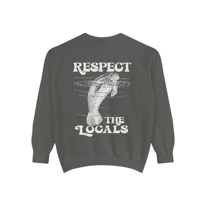 Manatee “Respect the Locals” Comfort Colors Crewneck Sweatshirt - Image 8