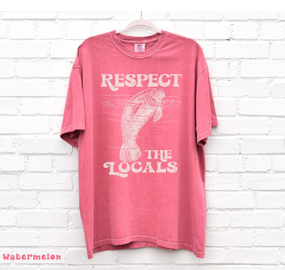 Save the Manatees Comfort Colors Ocean Tee | Respect the Locals - Image 6
